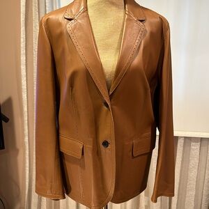 Neil Barrett fabulous leather blazer, soft leather, elegant style, size L
